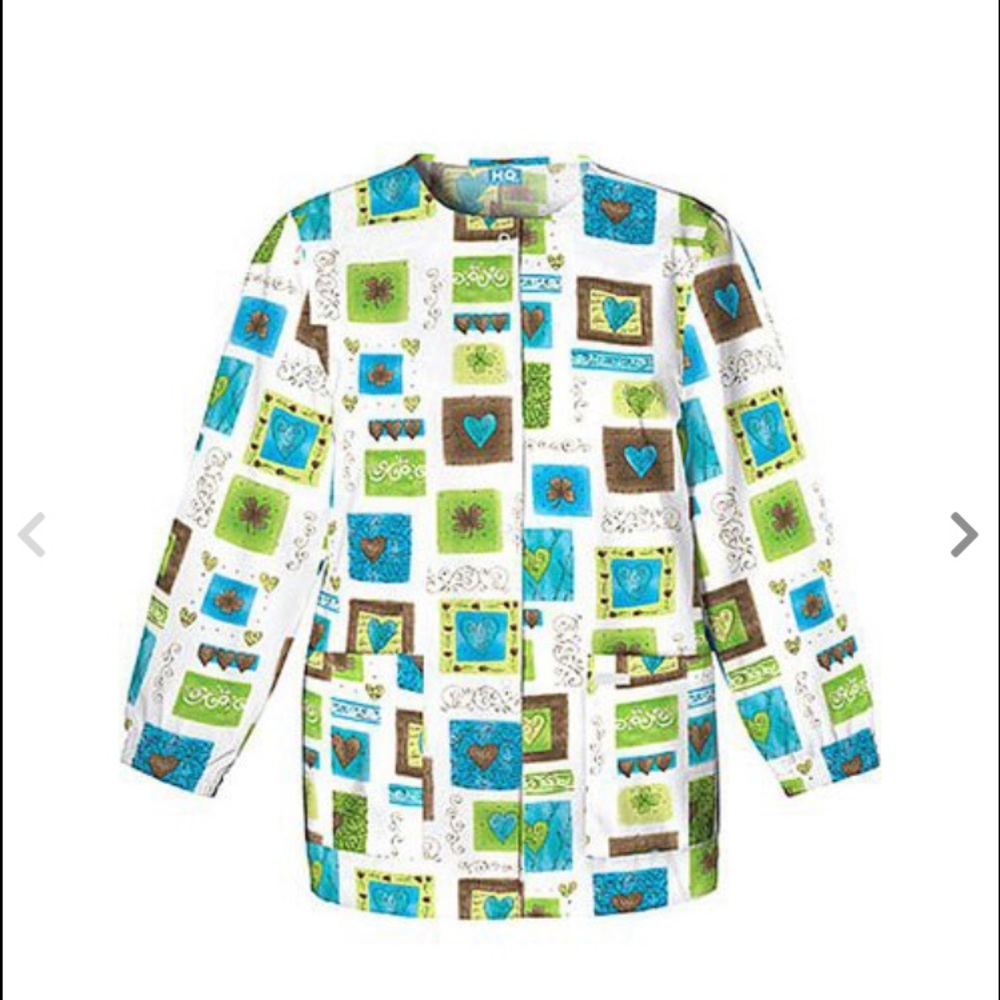 HQ Printed Scrub Jacket XL
